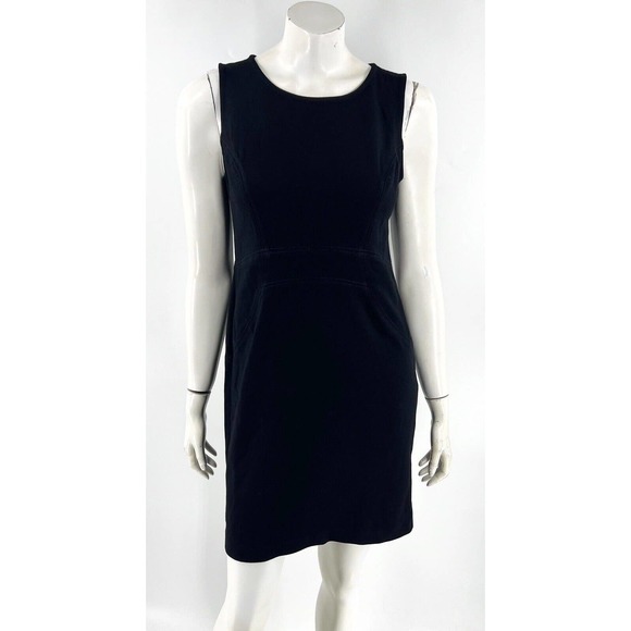 Ann Taylor Loft Sheath Dress Sz 6 Black Sleeveless Career - Picture 1 of 5